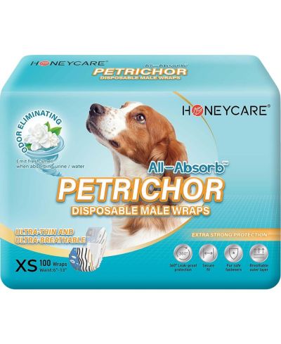 Одноразовые подгузники для собак HoneyCare Petrichor Male Extra Small