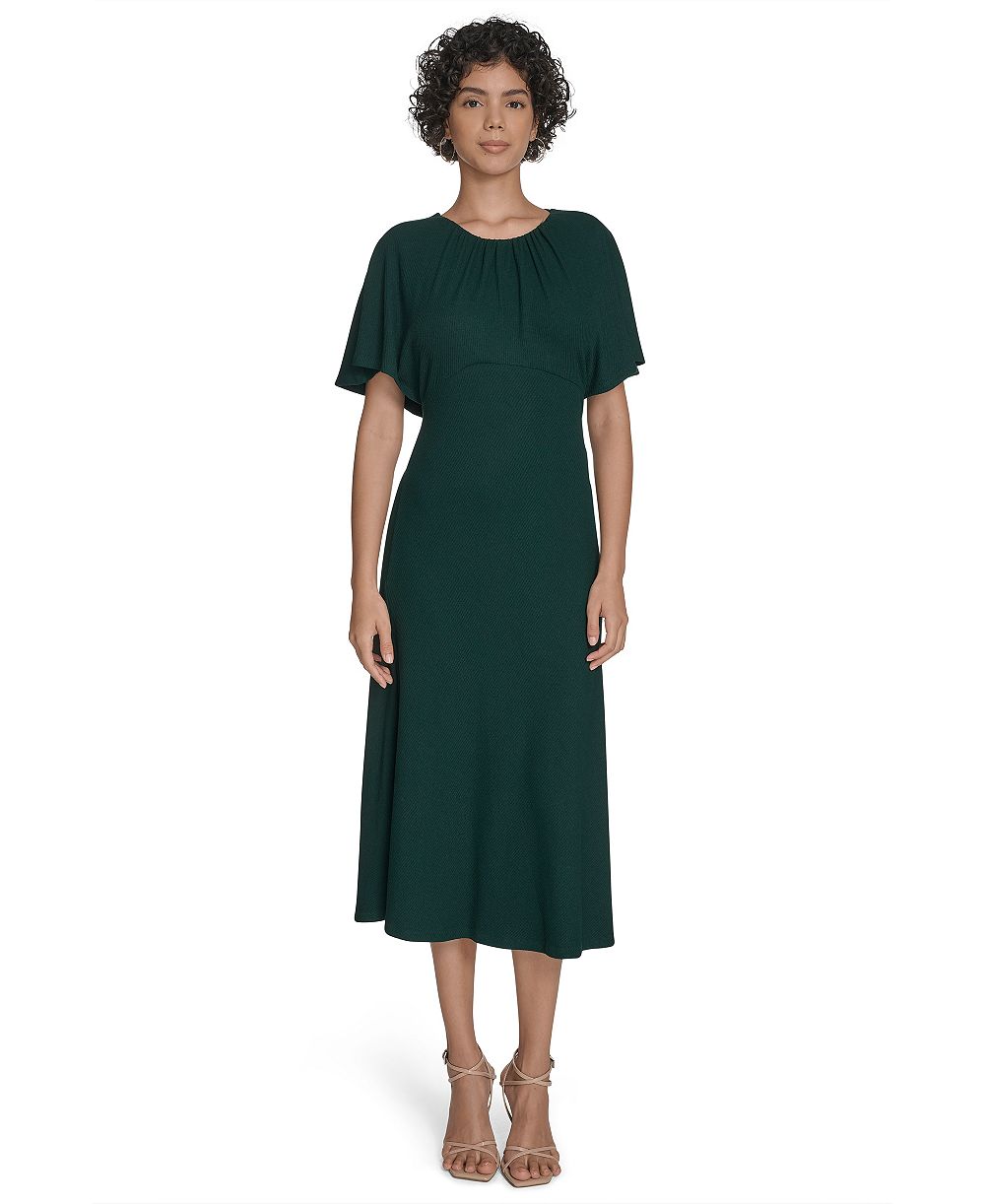Calvin Klein Women's Flutter Sleeve Midi Dress