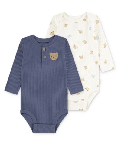 Huggies Baby Boys' Long-Sleeve Bodysuits, 2-Pack Set