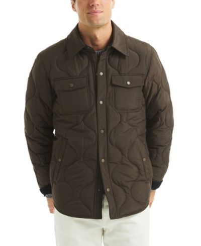 Nautica Мужская рубашка-куртка стеганая Trail Quilted
