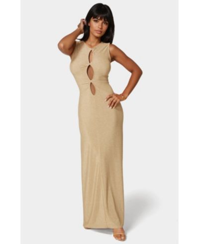 Bebe Women's Twist Front Cut Out Maxi Dress