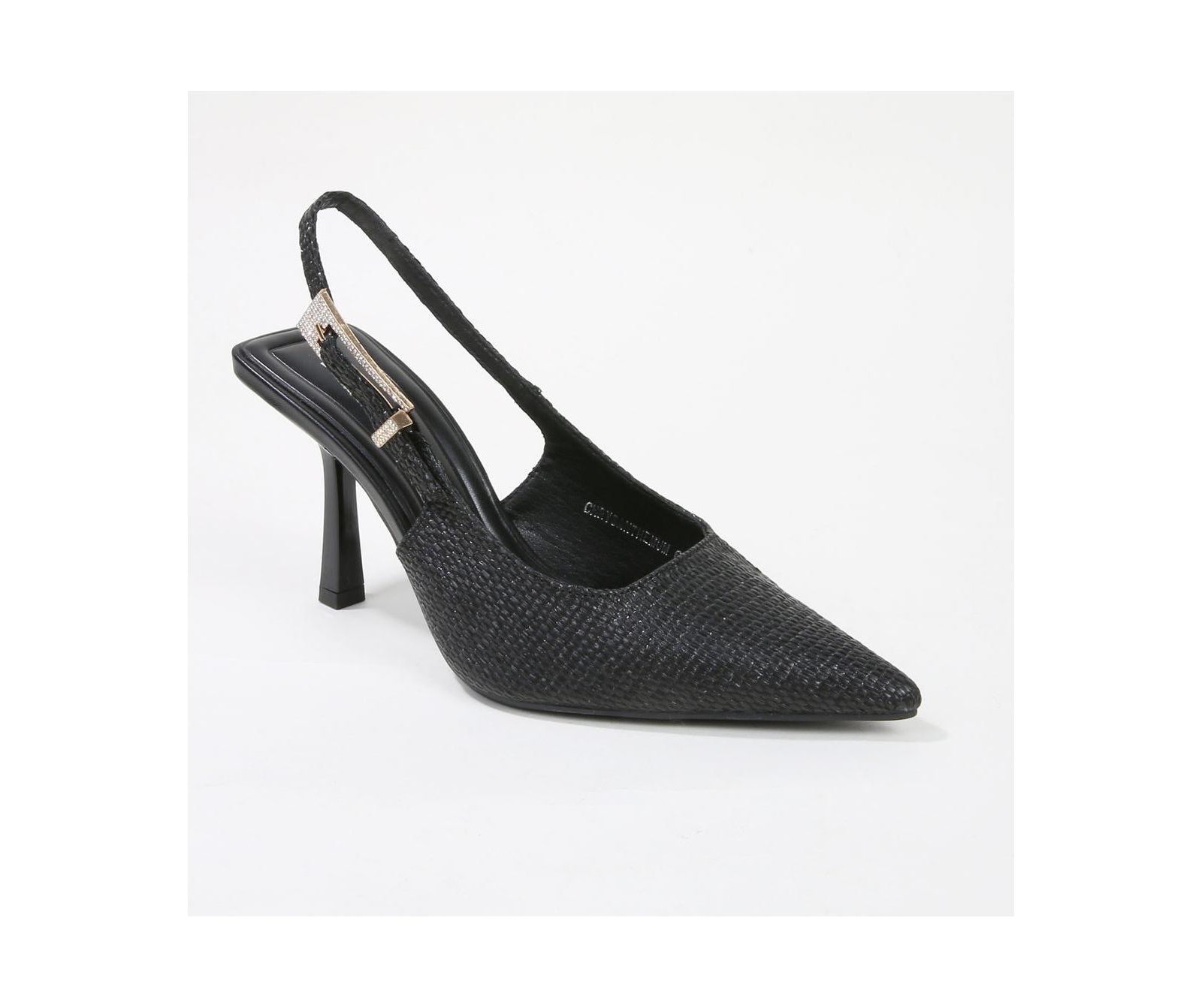 Chrysanthemum Raffia Slingback Pump Heels