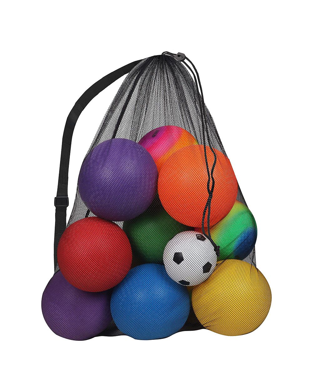 30" x 40" Extra-Large Mesh Sports Ball Drawstring Bag with Adjustable Shoulder Strap (Several Colors Available)