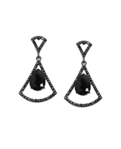 SOHI Stone Bow Drop Earrings