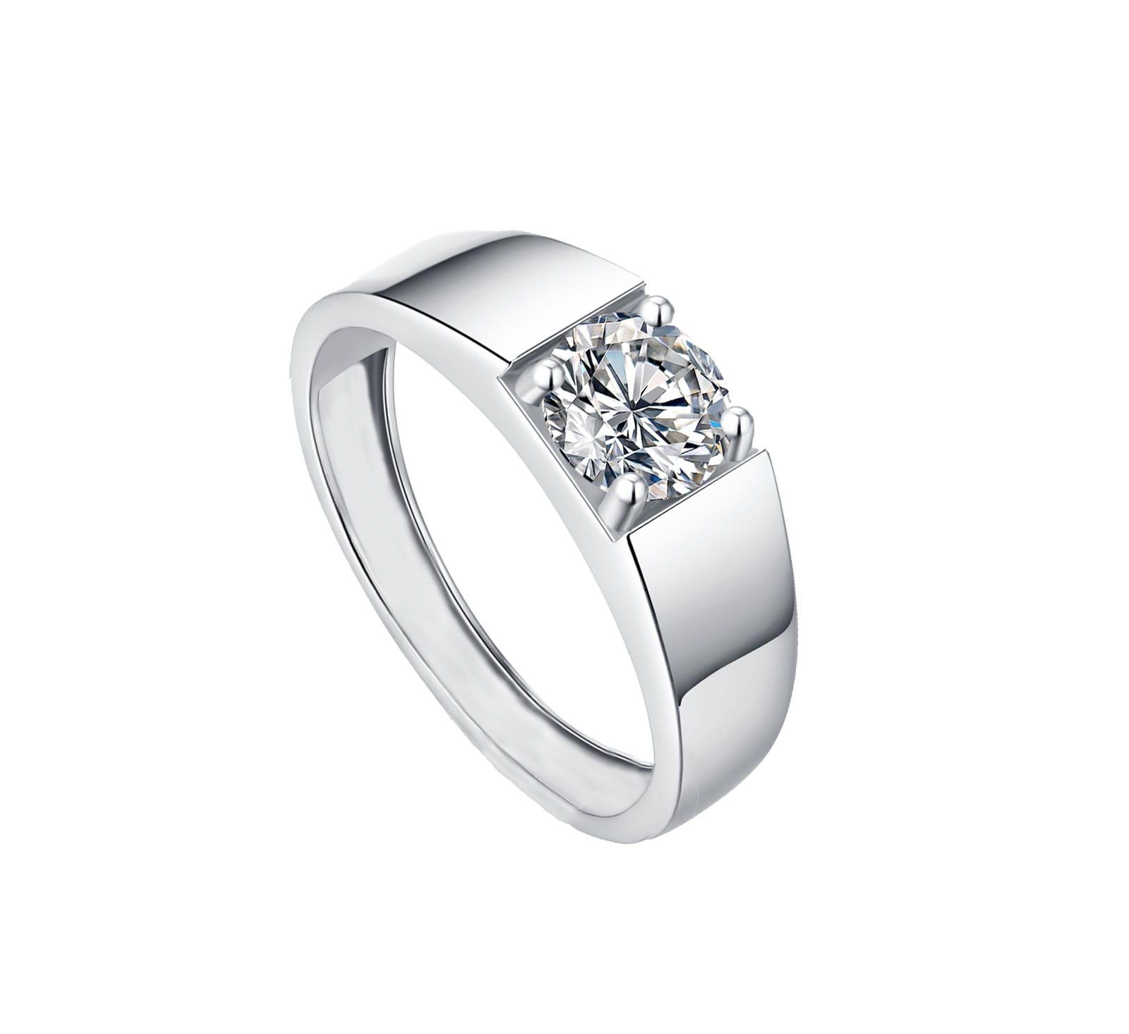 Rachel Glauber Radiant CZ Solitaire Slim Prong Setting Band Ring