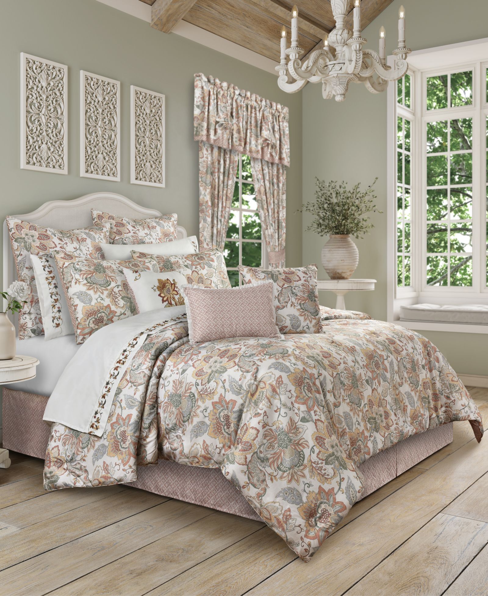 Royal Court Janessa Jacobean 4-Pc. Comforter Set, Full