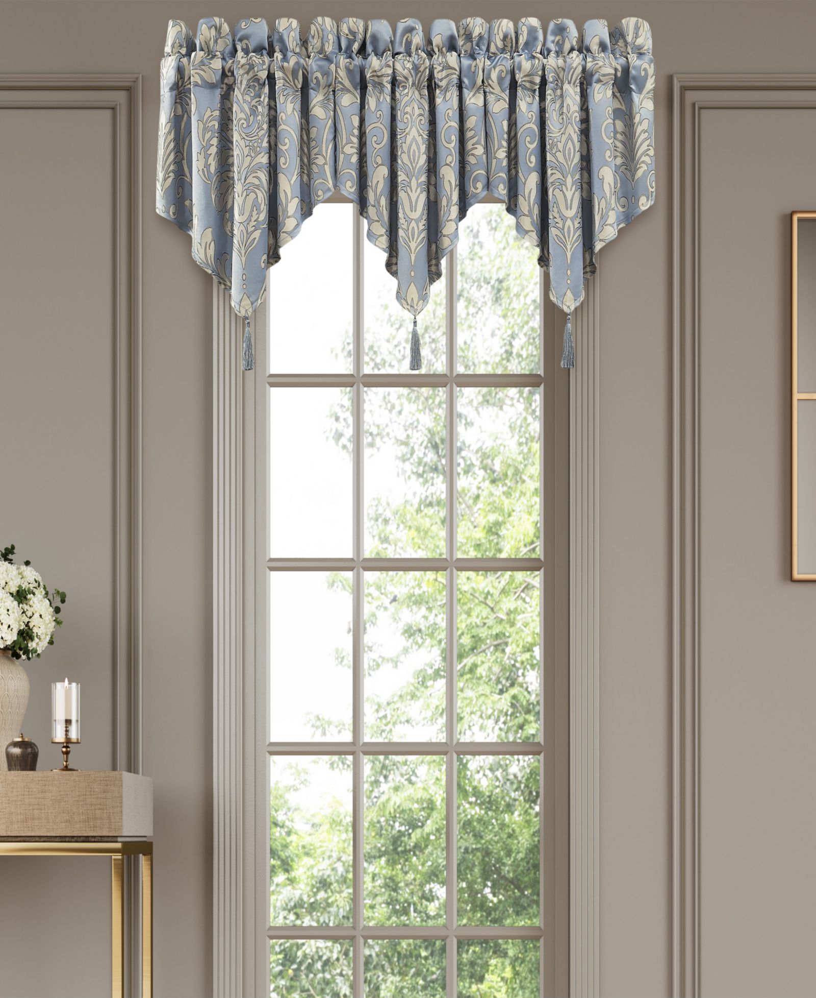 Royal Court Lorenzo Window Ascot Valance, 40" x 21"