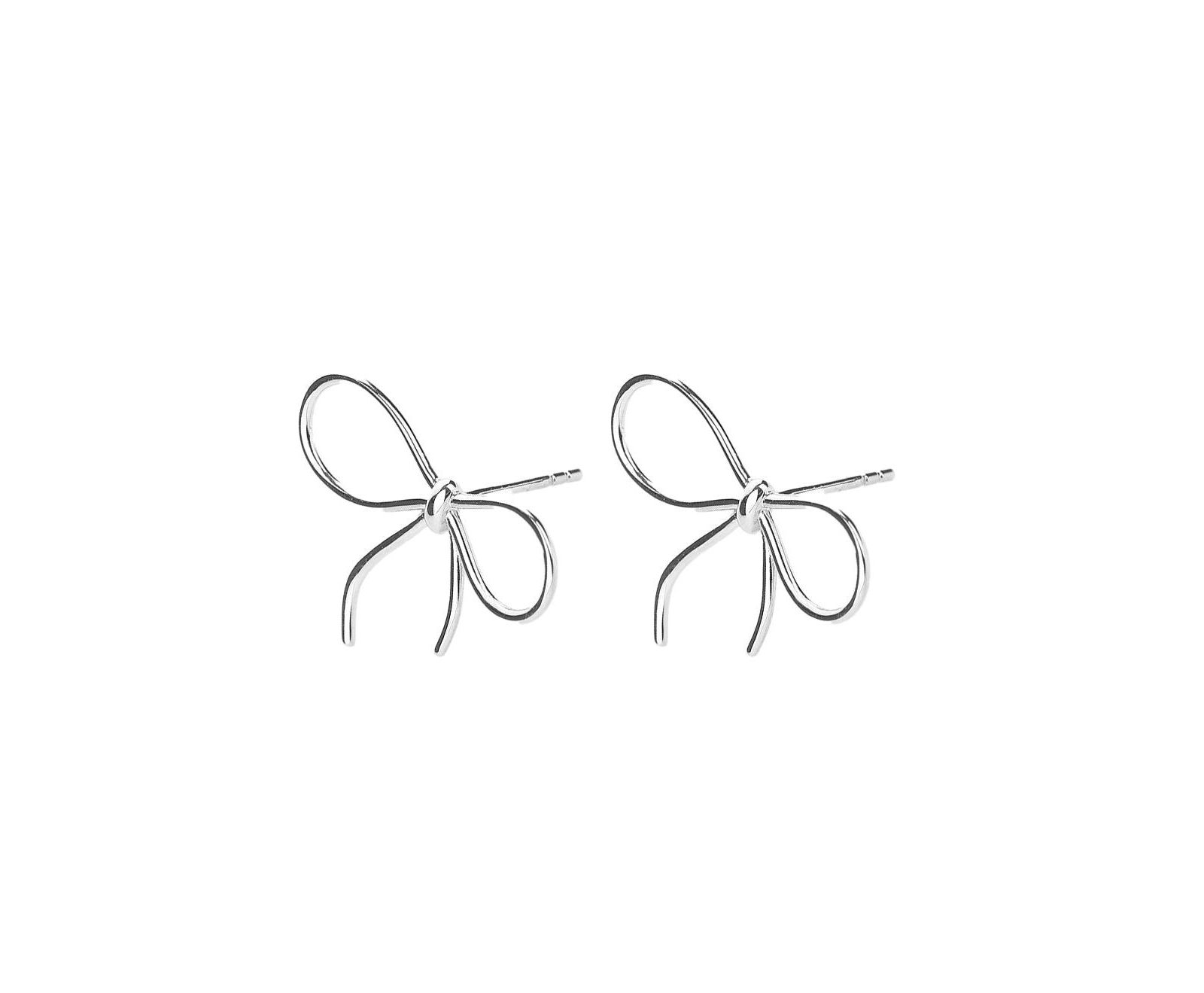 Sterling Plated Colette Chic серьги-гвоздики с лентой
