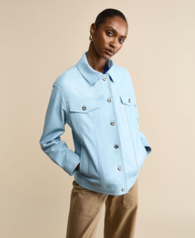 Furniq UK Women's Bobbie Leather Shirt Jacket