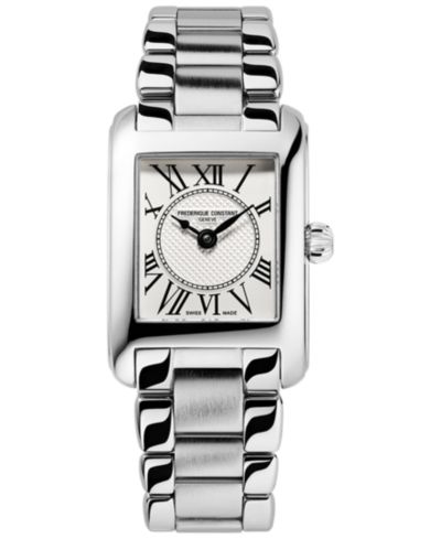 Женские часы Frederique Constant Women's Swiss Carree Stainless Steel Bracelet Watch 23mm