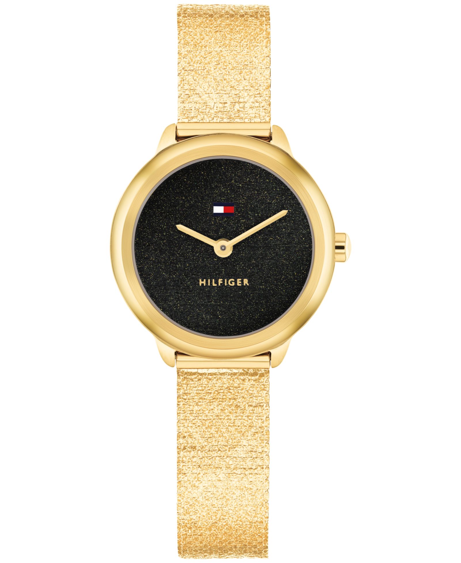 Tommy Hilfiger Женский Quartz Gold Tone Stainless Steel Mesh Bracelet Watch, 26mm