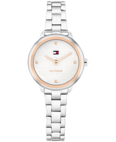 Tommy Hilfiger Женский Quartz Silver Tone Stainless Steel Bracelet Watch, 26mm
