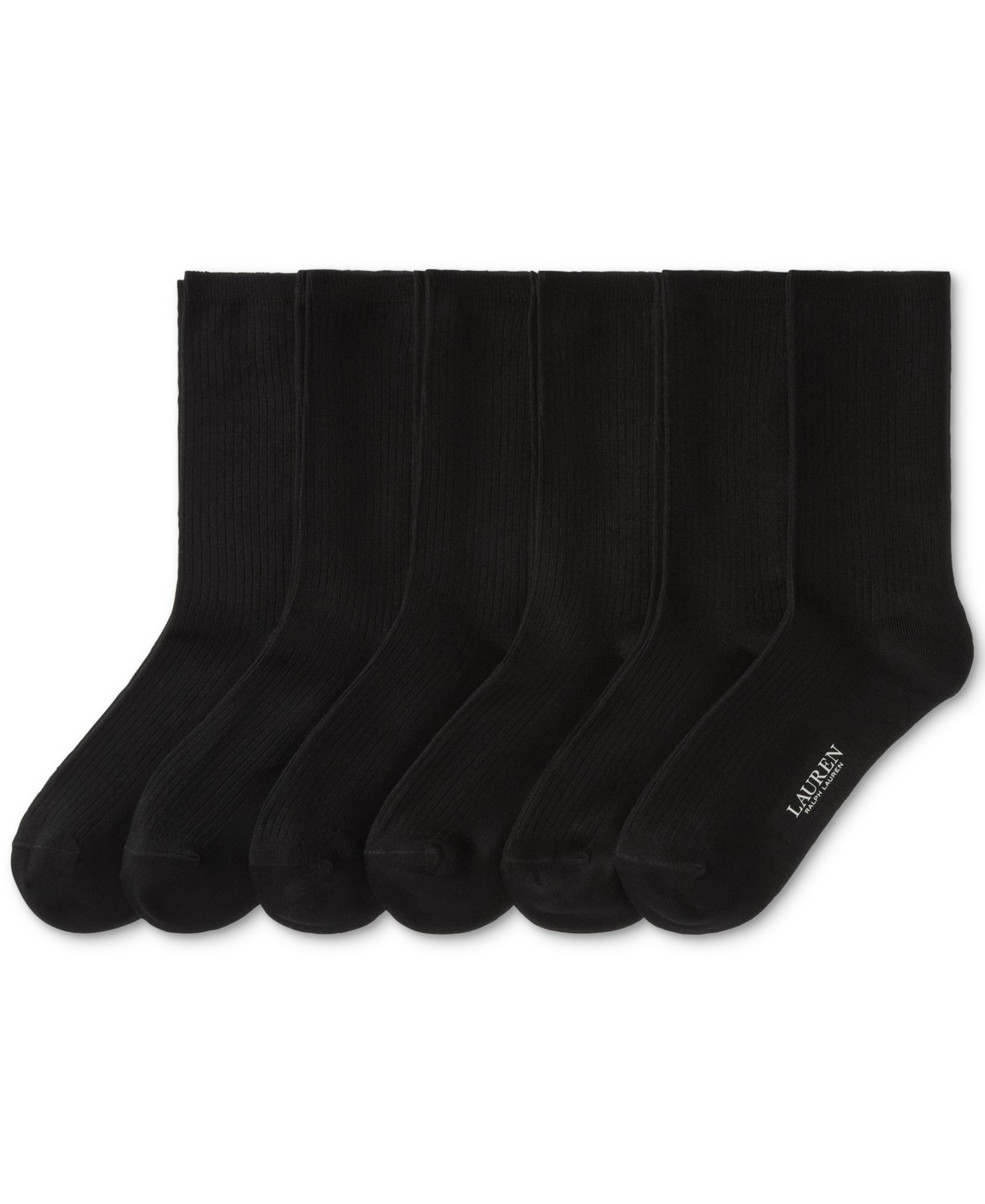 Lauren Ralph Lauren Women's 6-Pk. Rib Trouser Socks L3250PK2
