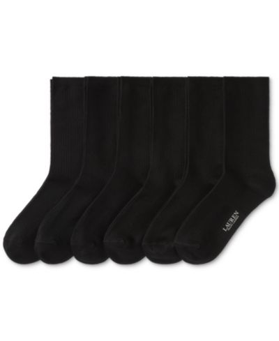 Lauren Ralph Lauren Women's 6-Pk. Rib Trouser Socks L3250PK2