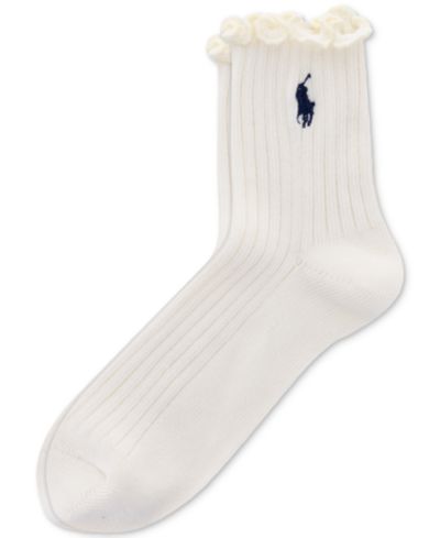 Polo Ralph Lauren Women's Lettuce Edge Anklet Socks 79132