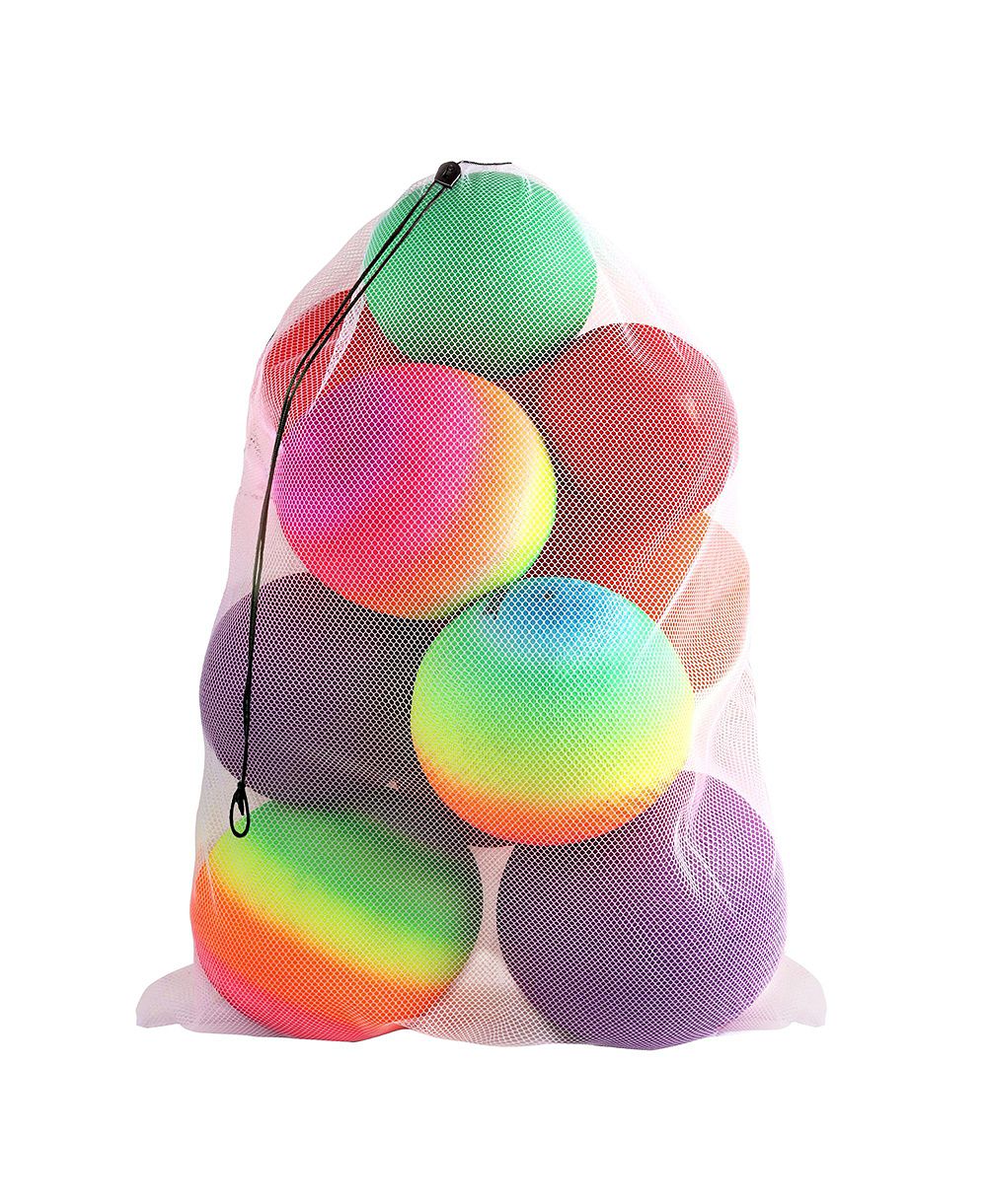 24"x36" Large Mesh Sports Ball Drawstring Bag for Gym Training, Football, Basketball, Swimming (Several Colors Available)