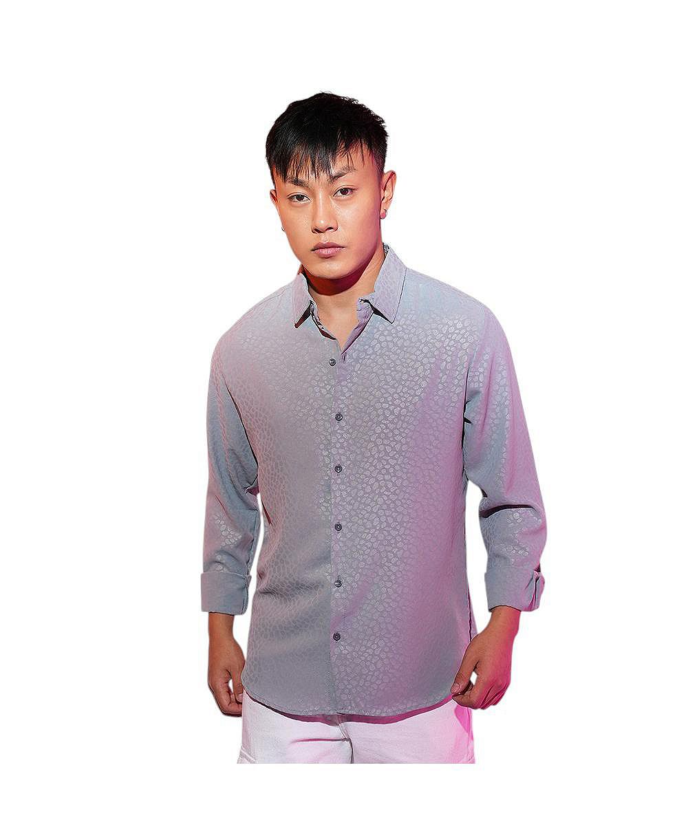Мужская рубашка Campus Sutra Men's Ash Grey Pavement Shirt
