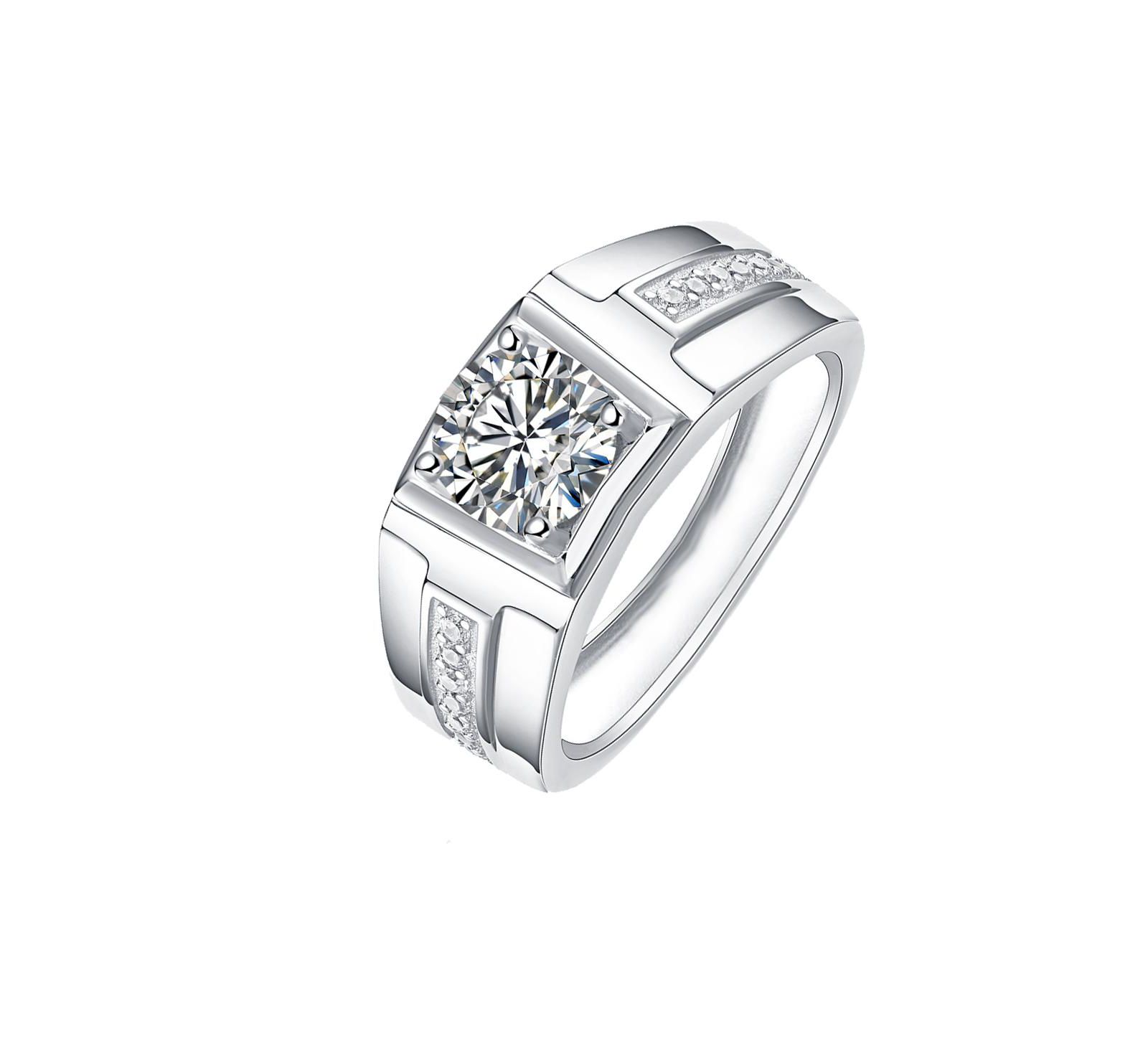 Rachel Glauber Кольцо geometric band с Cubic Zirconia