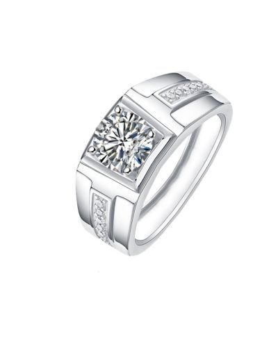 Rachel Glauber Кольцо geometric band с Cubic Zirconia