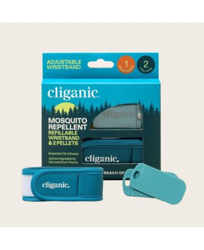 Браслеты-репелленты Cliganic Mosquito Repellent, 1 шт. и 2 сменных блока