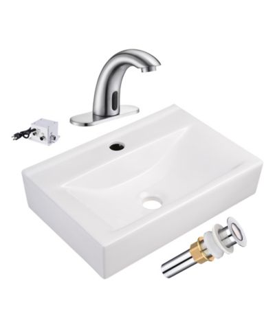 Смеситель для ванной Aquaterior 5" Touchless с прямоугорной раковиной Auto Sensor