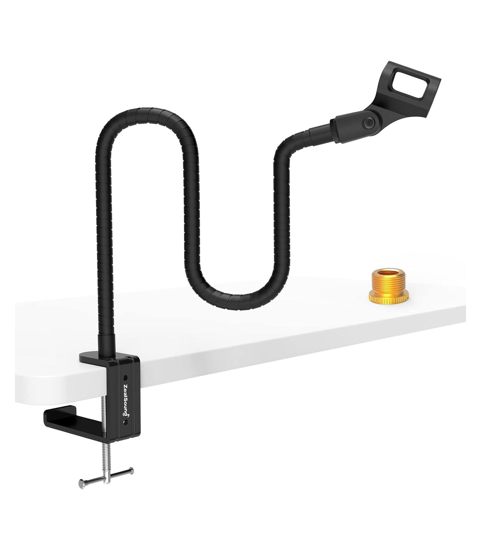 Стойка для микрофона ZealSound 19-inch Microphone Arm Stand, Gooseneck Desk Mount с адаптером и держателем клипсы