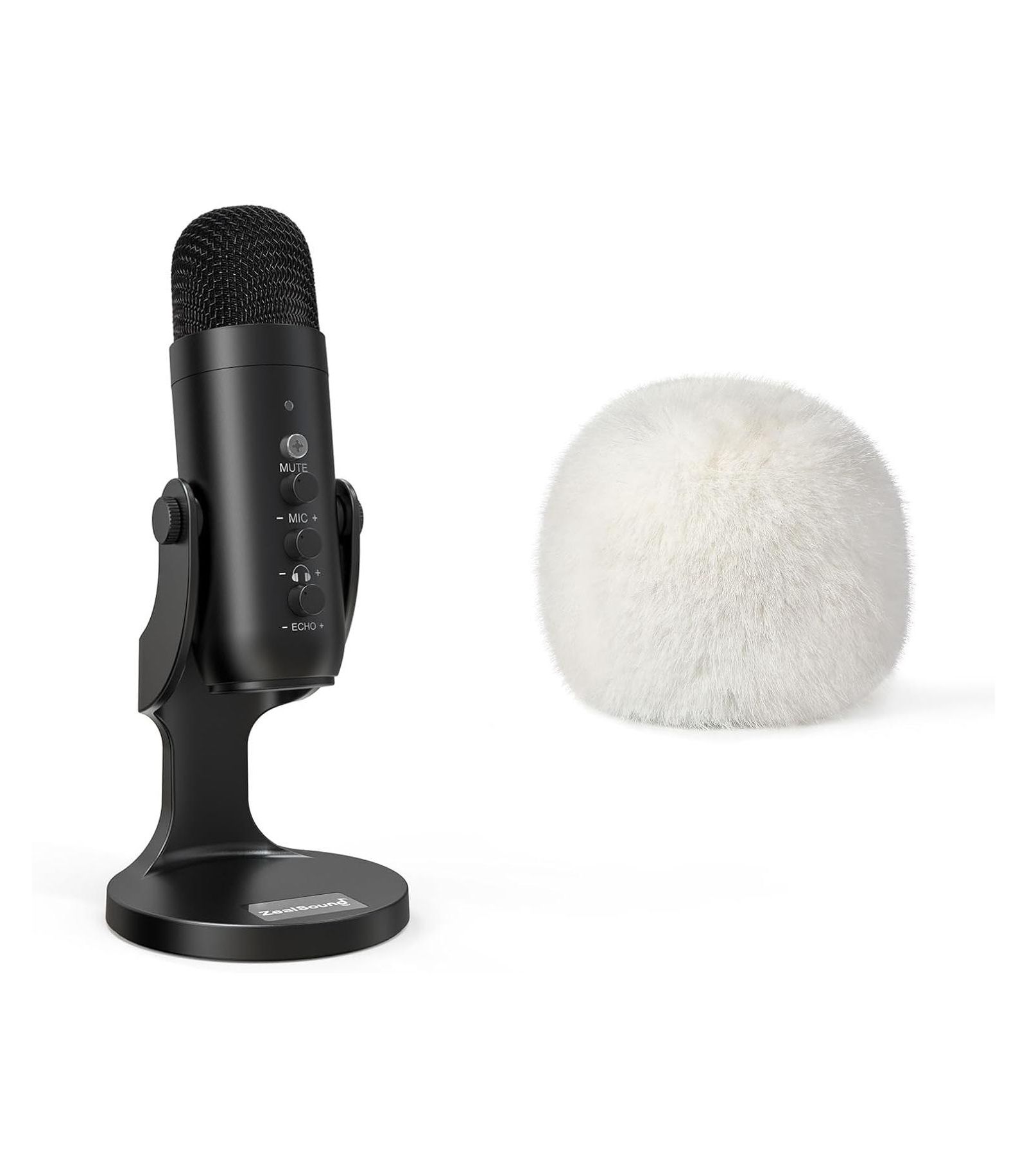 Zealsound K66 Gaming-USB Microphone with Furry Windscreen for Blue Yeti and SoloCast
