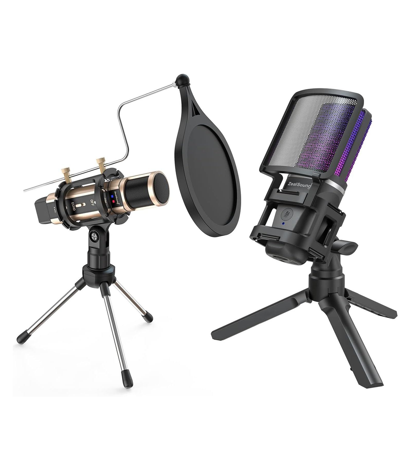 Zealsound A68 Pro USB Condenser Noise-Canceling Microphone Kit for PC/Mac/PS4/PS5/iPhone/iPad/Android