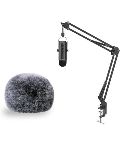 Zealsound K66k-S Plug-and-Play USB Condenser Microphone Podcast Bundle for PC, Mac, PS4/5, iPhone, iPad, Android