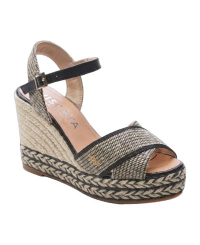 Women's Empuria Canvas Espadrille Sandal Wedges Ankle Strap