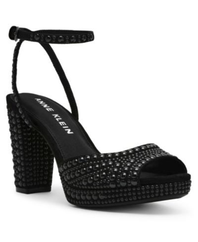 Женские босоножки Anne Klein Vanna-P Embellished Block Heel Dress