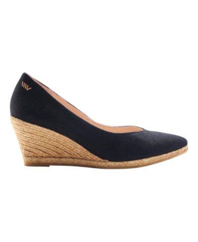 Женские эспадрильи VISCATA Roses Canvas V Cut Wedge Slip on