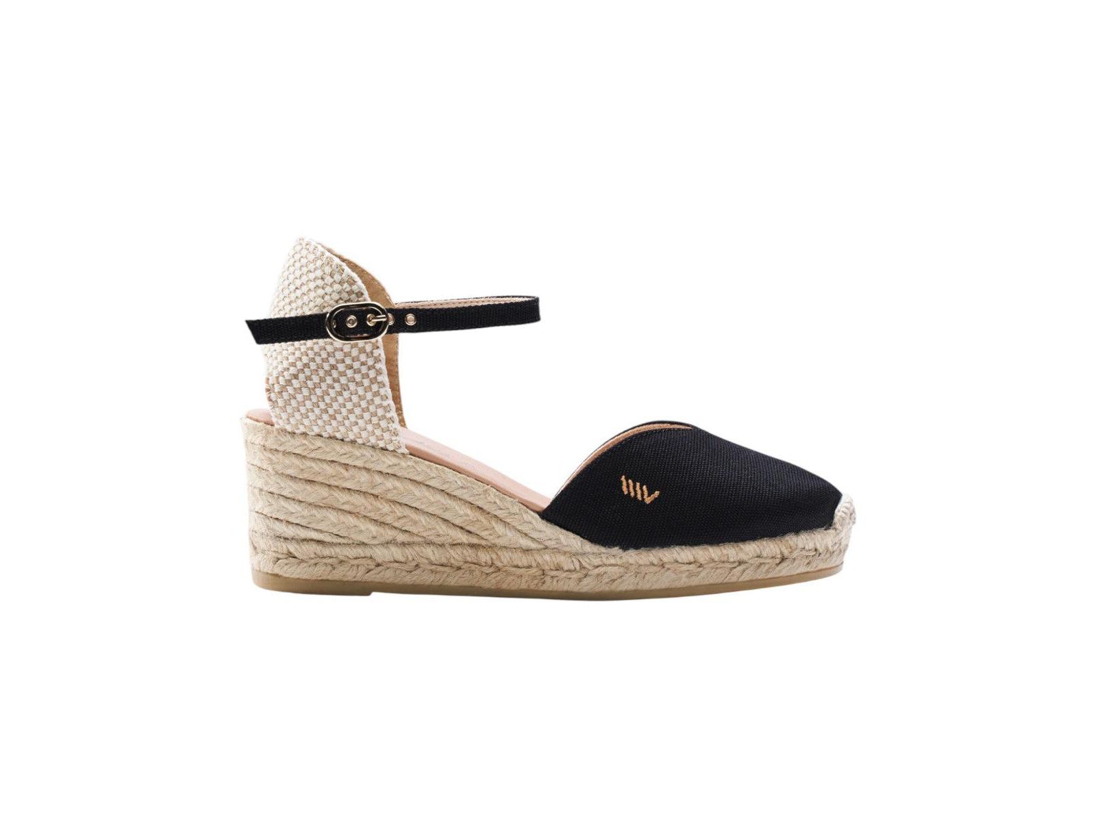 Women's Reus Canvas Espadrille Wedges Ankle Strap