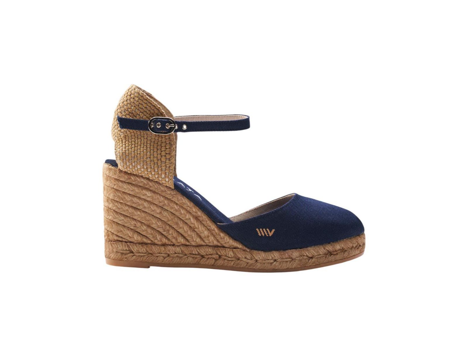 Women's Satuna Canvas Espadrille Wedges Ankle Strap
