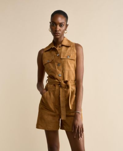 Furniq UK Женский комбинезон Suede Romper