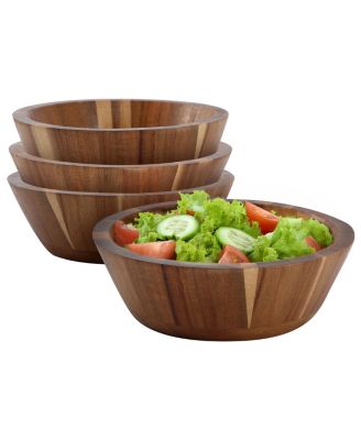 Набор салатников MegaChef 4 Piece 6.75 Inch Acacia Wood