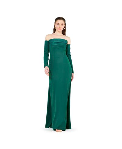 Женское вечернее платье AMRI Off-The-Shoulder Pleat Drape Gown