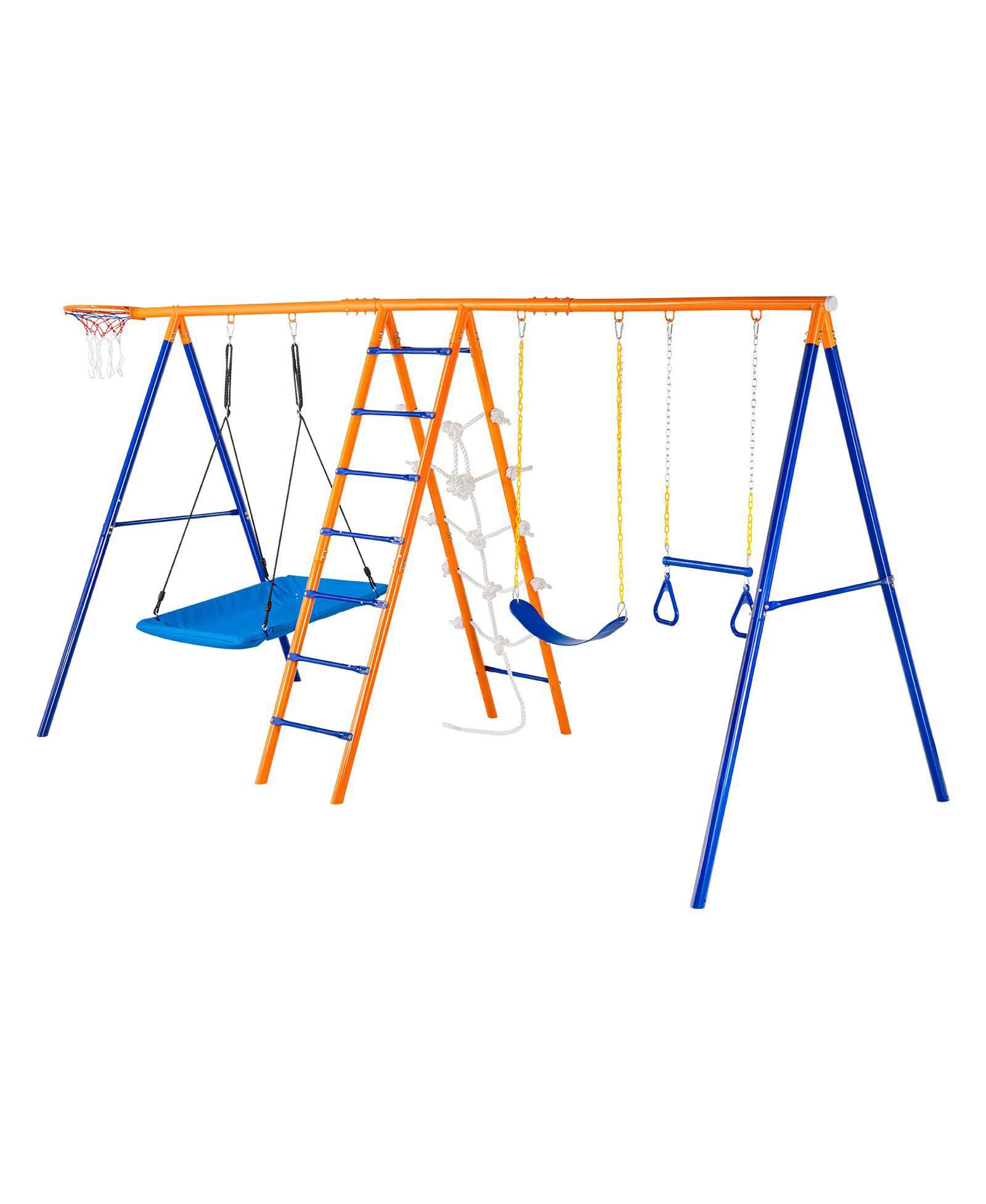 Детский игровой набор Slickblue 6 in 1 Backyard Swing Set с несколькими видами активности