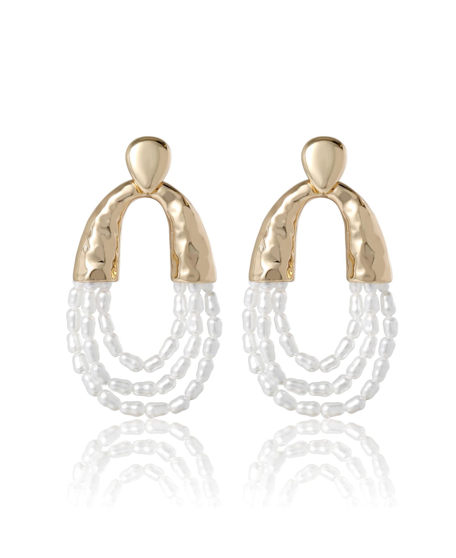 Серьги BCBG Multi-Strand Beaded Loop