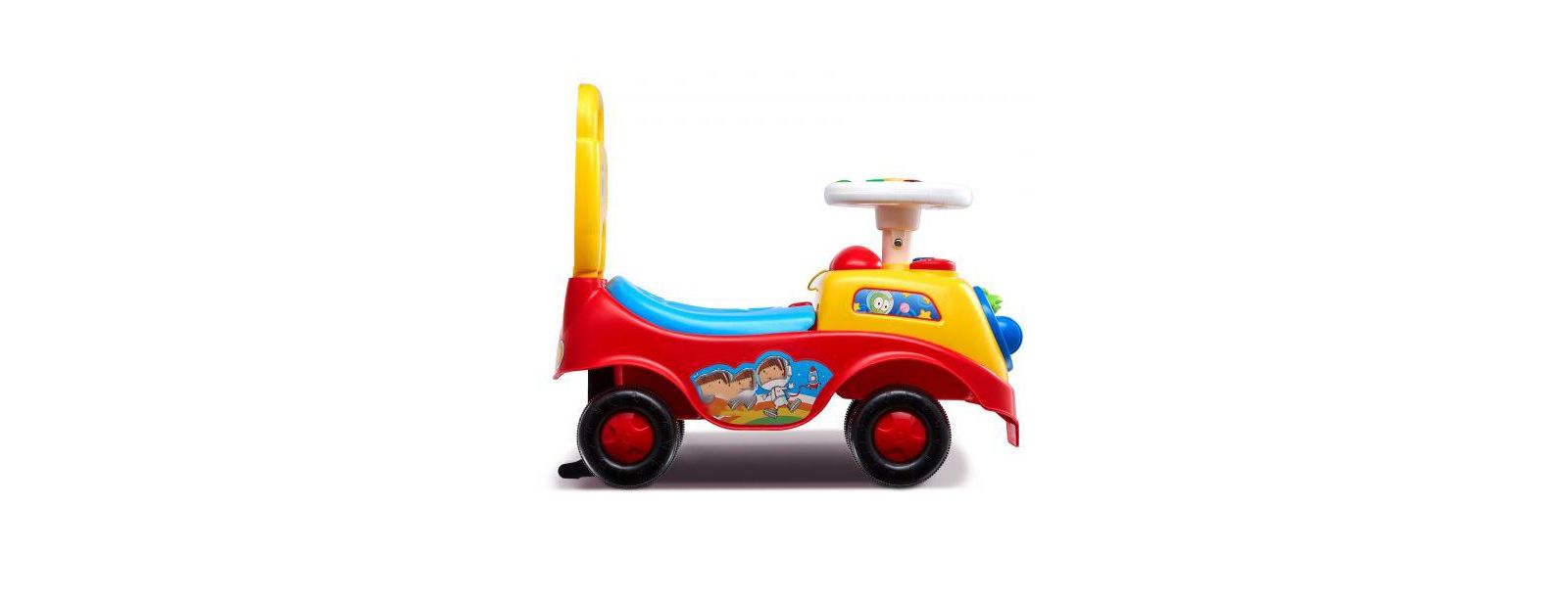 Детская машинка Slickblue Classic Kids Ride On Car for Toddlers 1-3 с музыкой и рулем