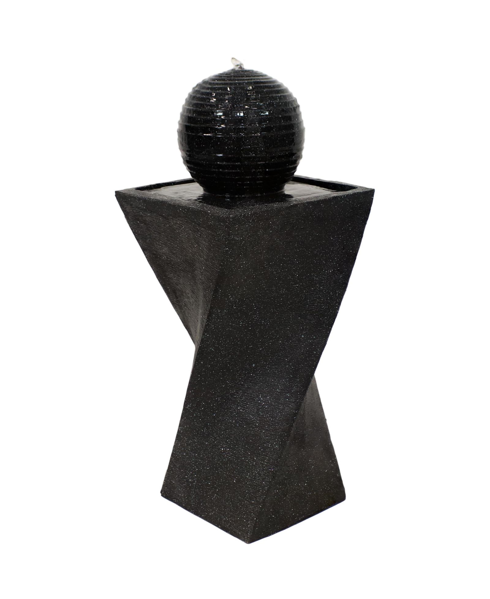 Уличный фонтан Sunnydaze Decor Black Ball Solar Powered с LED Light - 32" - Black