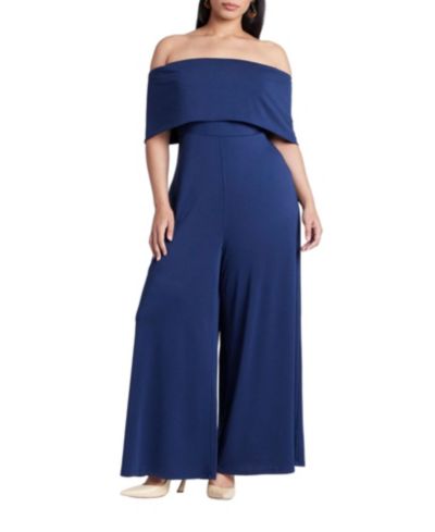 ELOQUII Женский комбинезон Plus Size с открытыми плечами