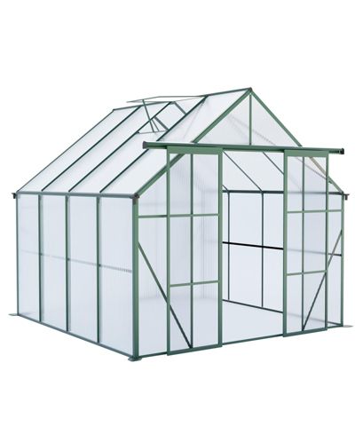 Теплица Mondawe 8x8FT Aluminum Double Door Polycarbonate