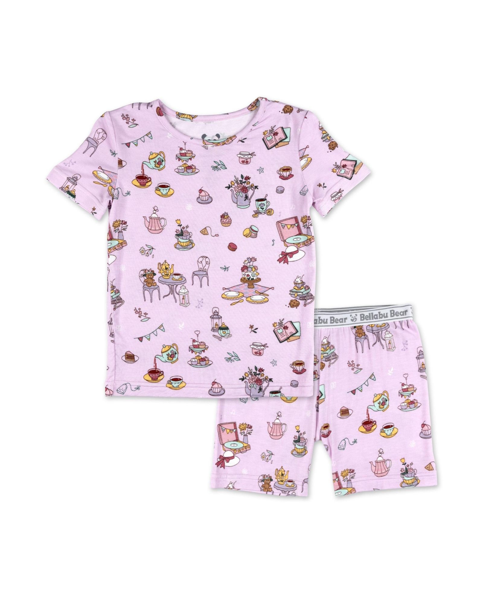 Bellabu Bear Унисекс пижамный набор Bellabu Bear Tea Party 2-Piece Short Sleeve & Shorts