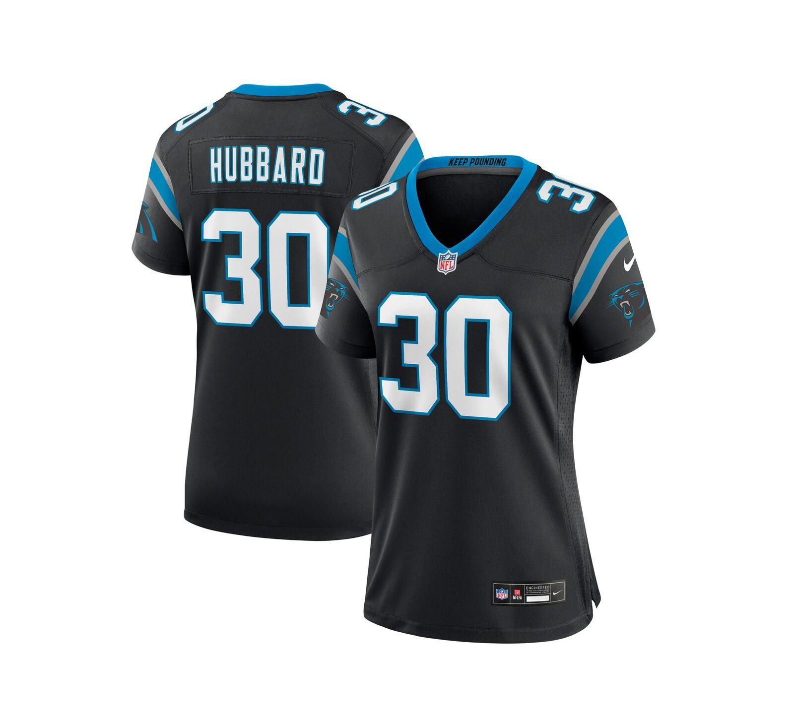 Женская джерси Nike Chuba Hubbard Black Carolina Panthers