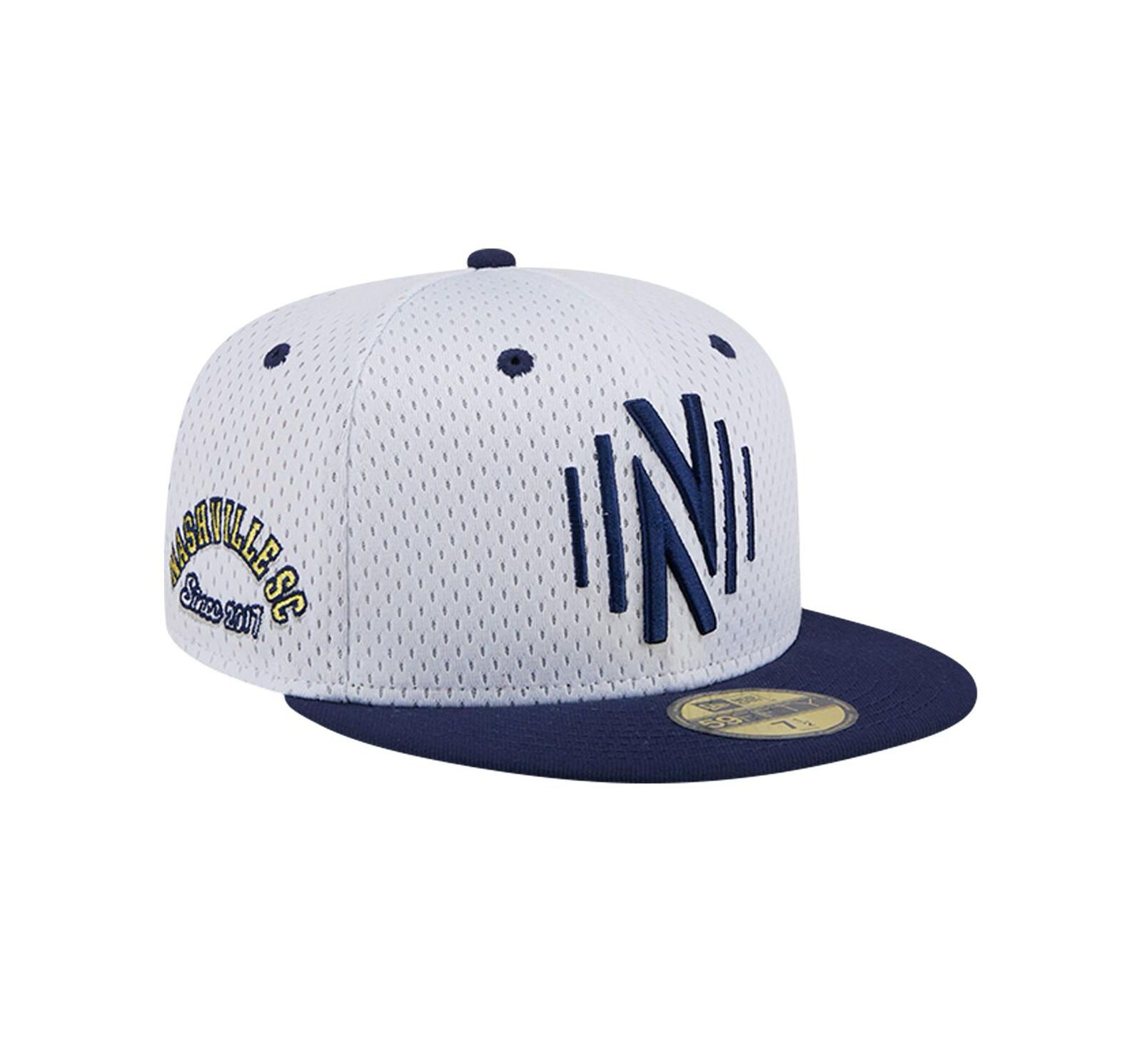 New Era Men's Gray Nashville SC Throwback Mesh 59FIFTY Fitted Hat