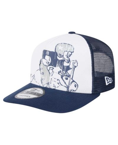 Мужская кепка New Era White/Navy Dallas Cowboys Distressed 9FIFTY A-Frame Snapback Hat