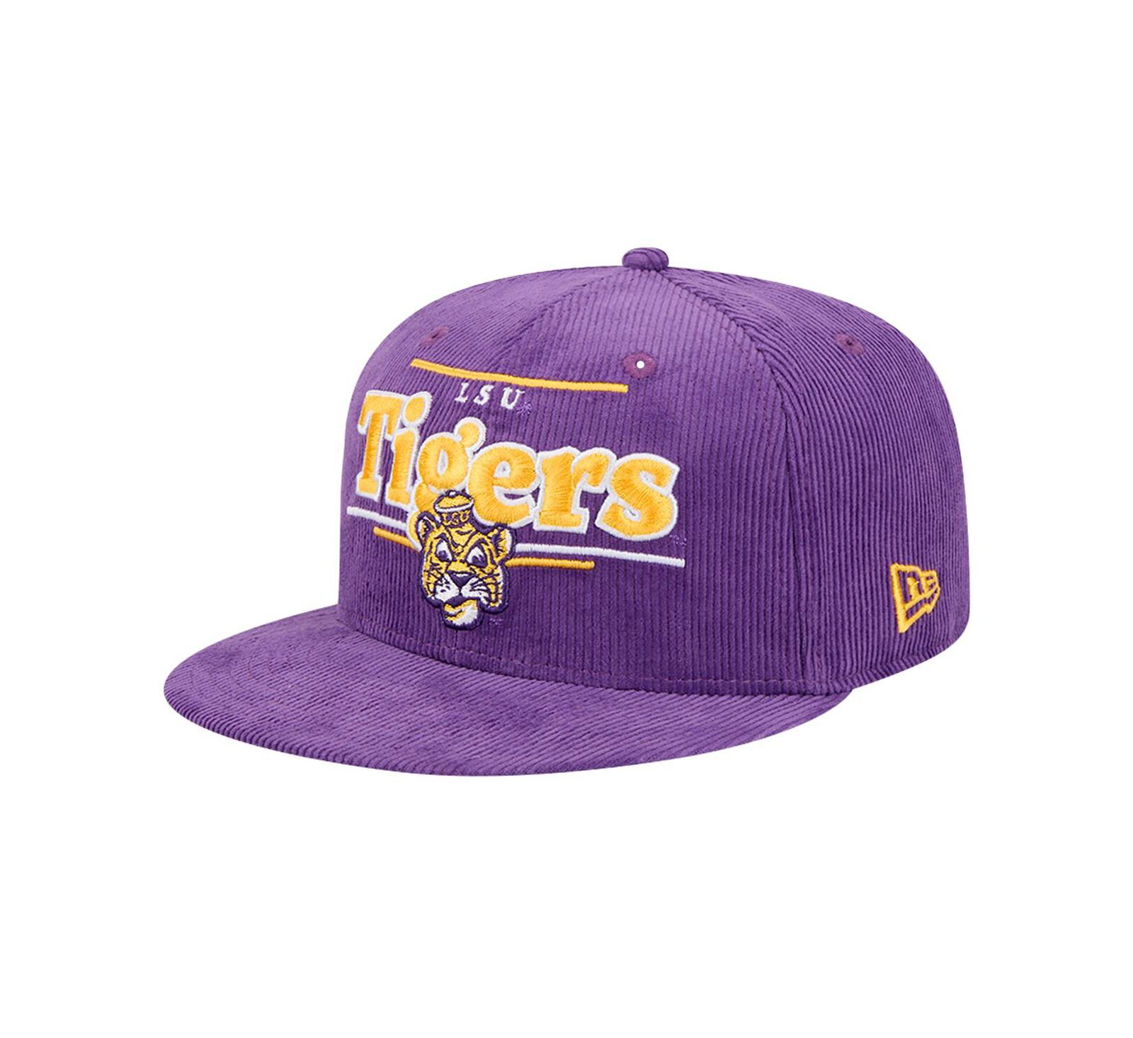 Мужская ке腧ка New Era Purple LSU Tigers Display 9FIFTY Snapback