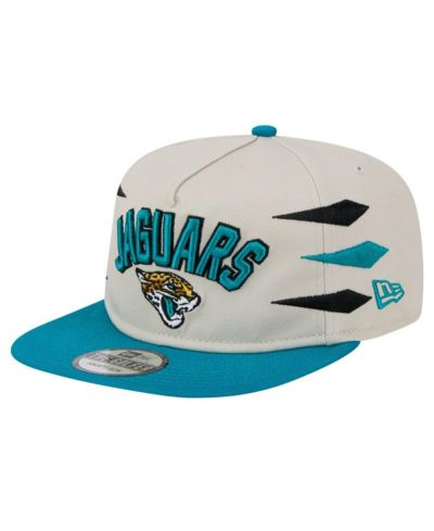 Мужская кепка New Era Stone/Teal Jacksonville Jaguars Athletic Golfer Snapback Hat