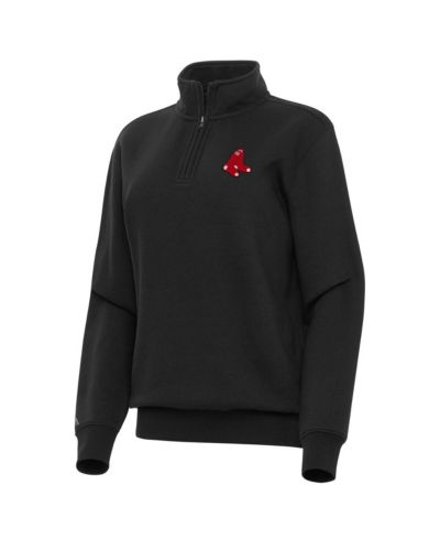 Женская толстовка Antigua Boston Red Sox Victory Quarter-Zip, черная